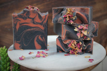 Load image into Gallery viewer, Black Rose soap, stacked, skin care, natural