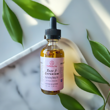 Load image into Gallery viewer, Body Oil - Rose Geranium - Made  with Argan and Jojoba Oils
