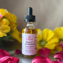 Load image into Gallery viewer, Body Oil - Rose Geranium - Made  with Argan and Jojoba Oils
